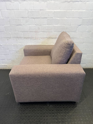 Stylish Grey Fabric Armchair with Minimal Wear