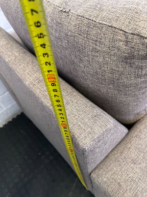 Stylish Grey Fabric Armchair with Minimal Wear