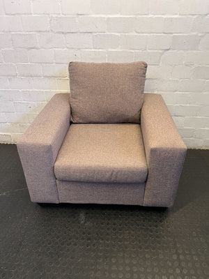 Stylish Grey Fabric Armchair with Minimal Wear