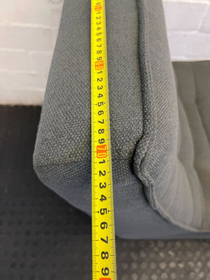 Stylish Grey Fabric Chaise Lounge with Minor Wear