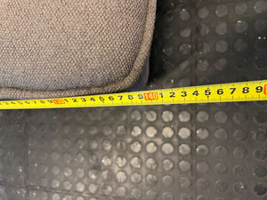 Stylish Grey Fabric Chaise Lounge with Minor Wear