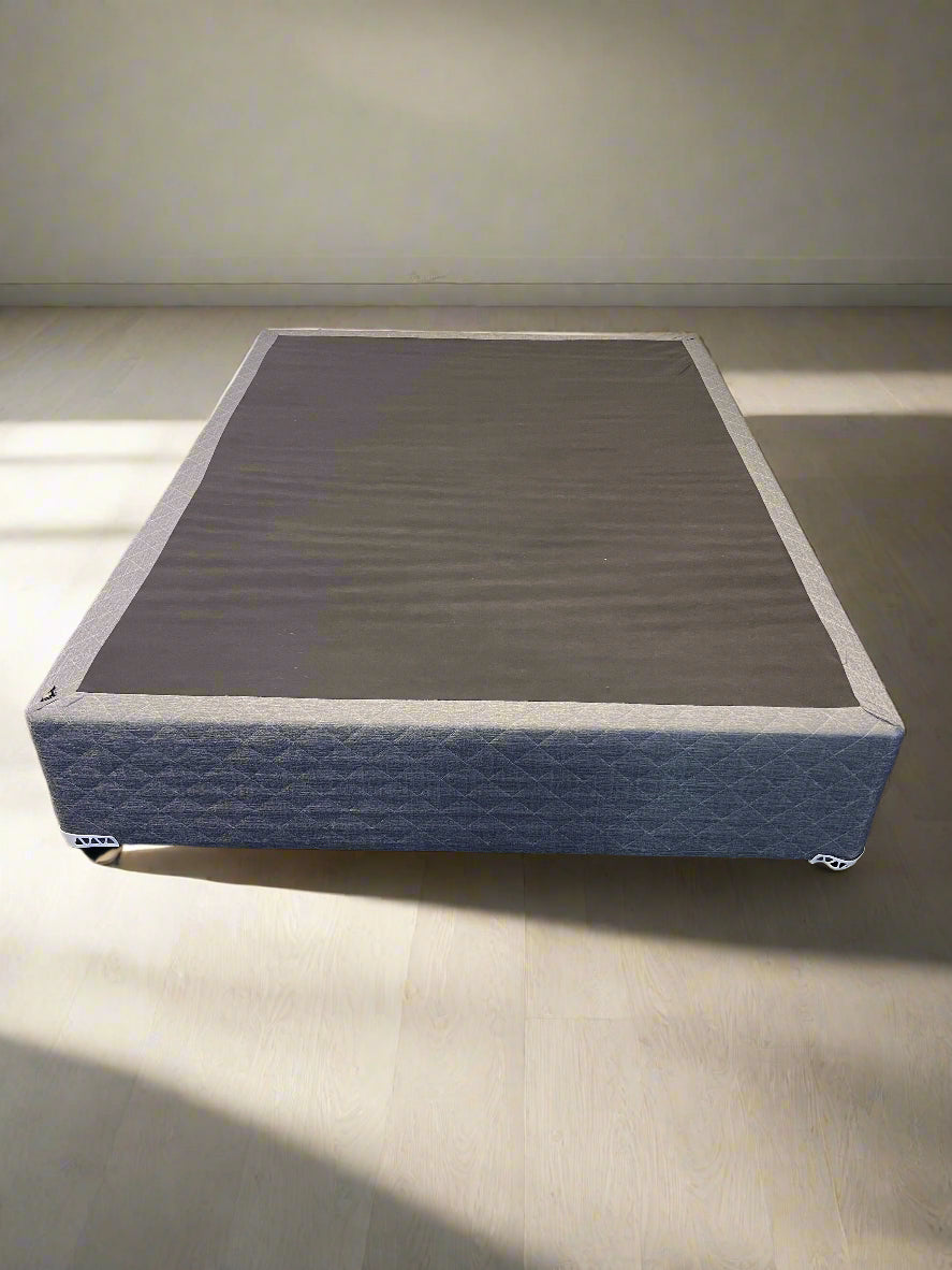 Stylish Grey Fabric Double Bed Frame with Minor Wear - REDUCED