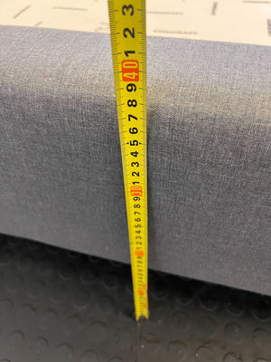 Stylish Grey Fabric Extra Length Queen Bed Frame with Button-Tufted Headboard