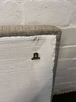 Stylish Grey Upholstered Queen Headboard - 180 x 90cm - REDUCED