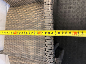 Stylish Grey Wicker Patio Chair with Ottoman – Comfortable & Modern