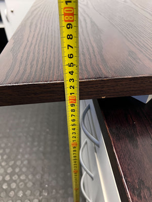 Stylish L-Shaped Black & White Corner Desk with Storage