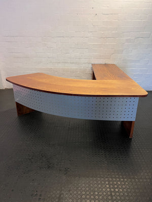 Stylish L-Shaped Wooden Office Desk with Drawers - 2ndhandwarehouse.com