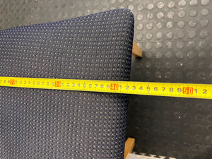 Stylish Light Wood Dining Chair with Navy Upholstery