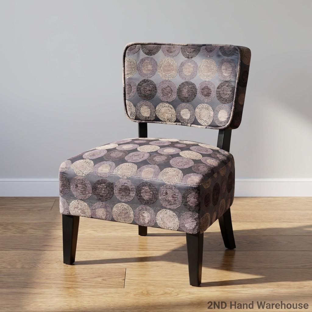 Stylish Patterned Slipper Chair - Modern Accent Seating - 2ndhandwarehouse.com
