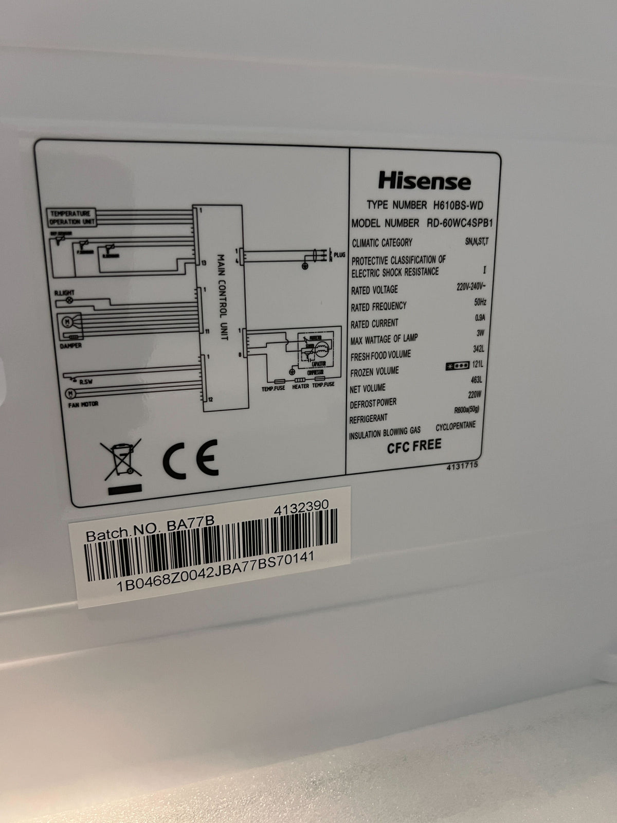 Stylish Silver Hisense Fridge with Water Dispenser – Minor Scratches