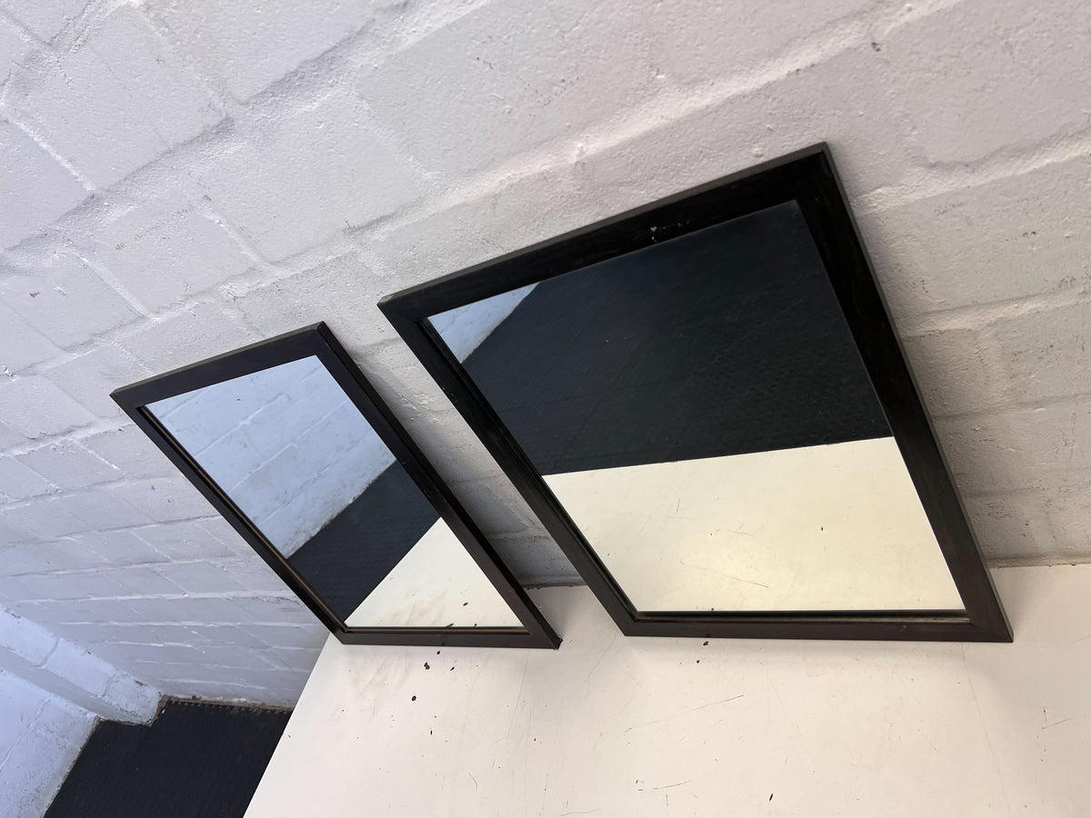 Stylish Square Black Framed Mirror – Minor Wear