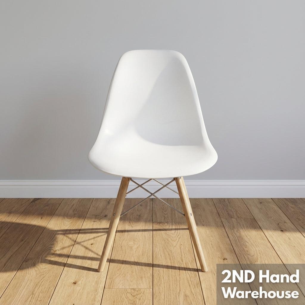 Stylish White Mid-Century Dining Chair