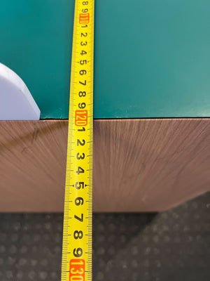 Stylish White and Green Office Desk with Storage