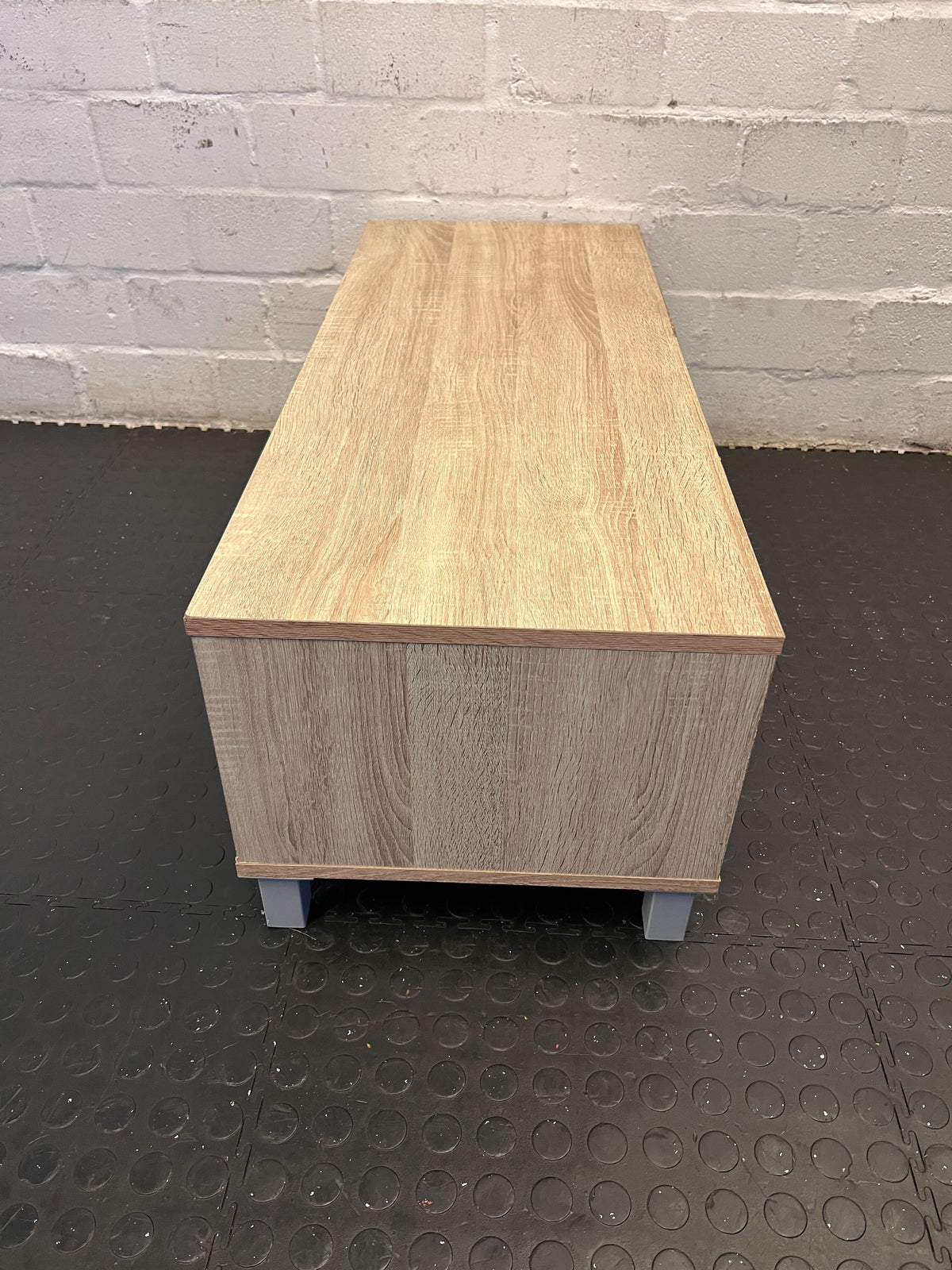 Stylish Wooden Coffee Table with Open Shelf – Natural Finish - REDUCED