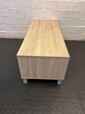 Stylish Wooden Coffee Table with Open Shelf – Natural Finish - REDUCED