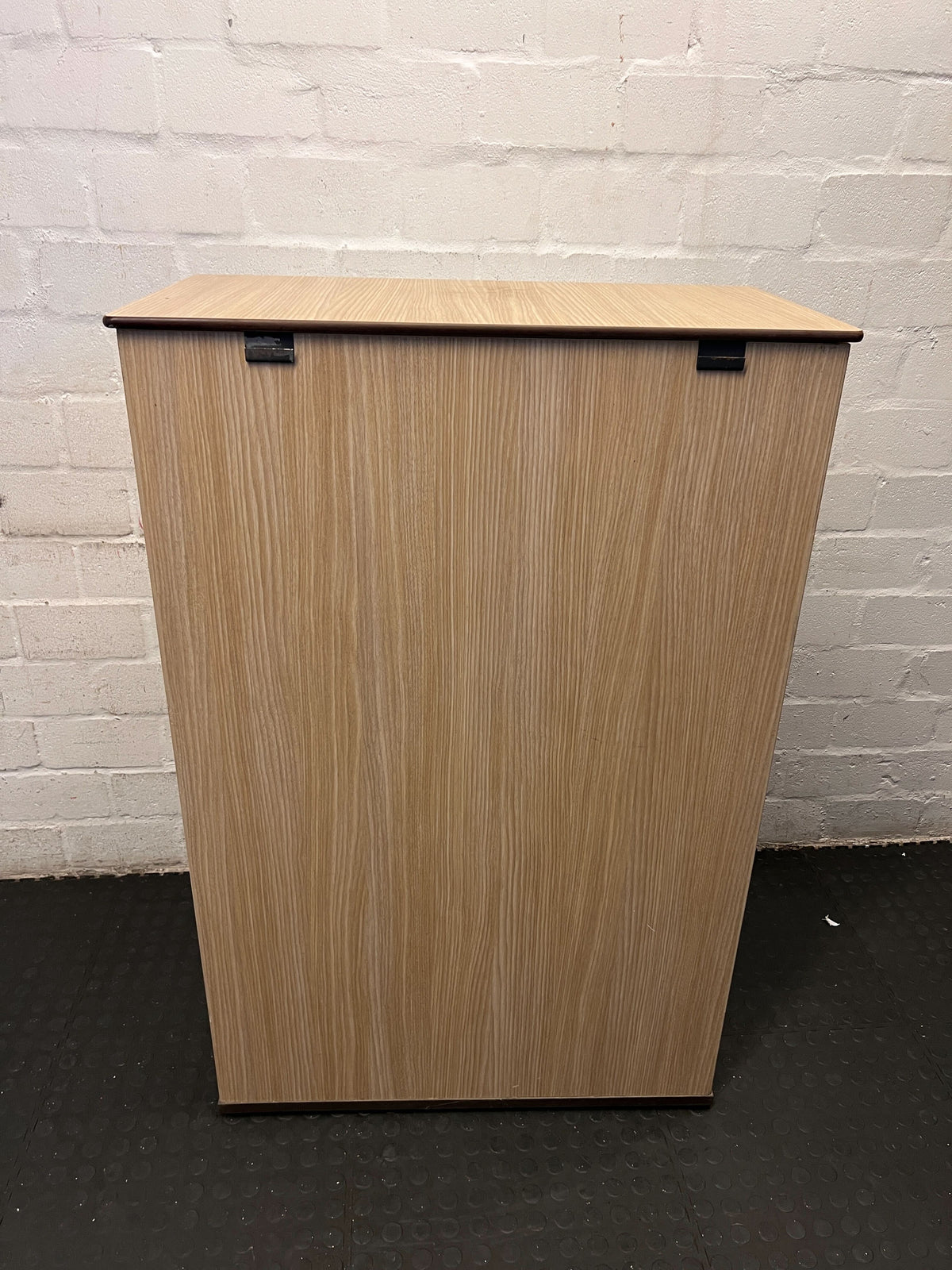 Stylish Wooden Office Desk with Storage – Folds Compact