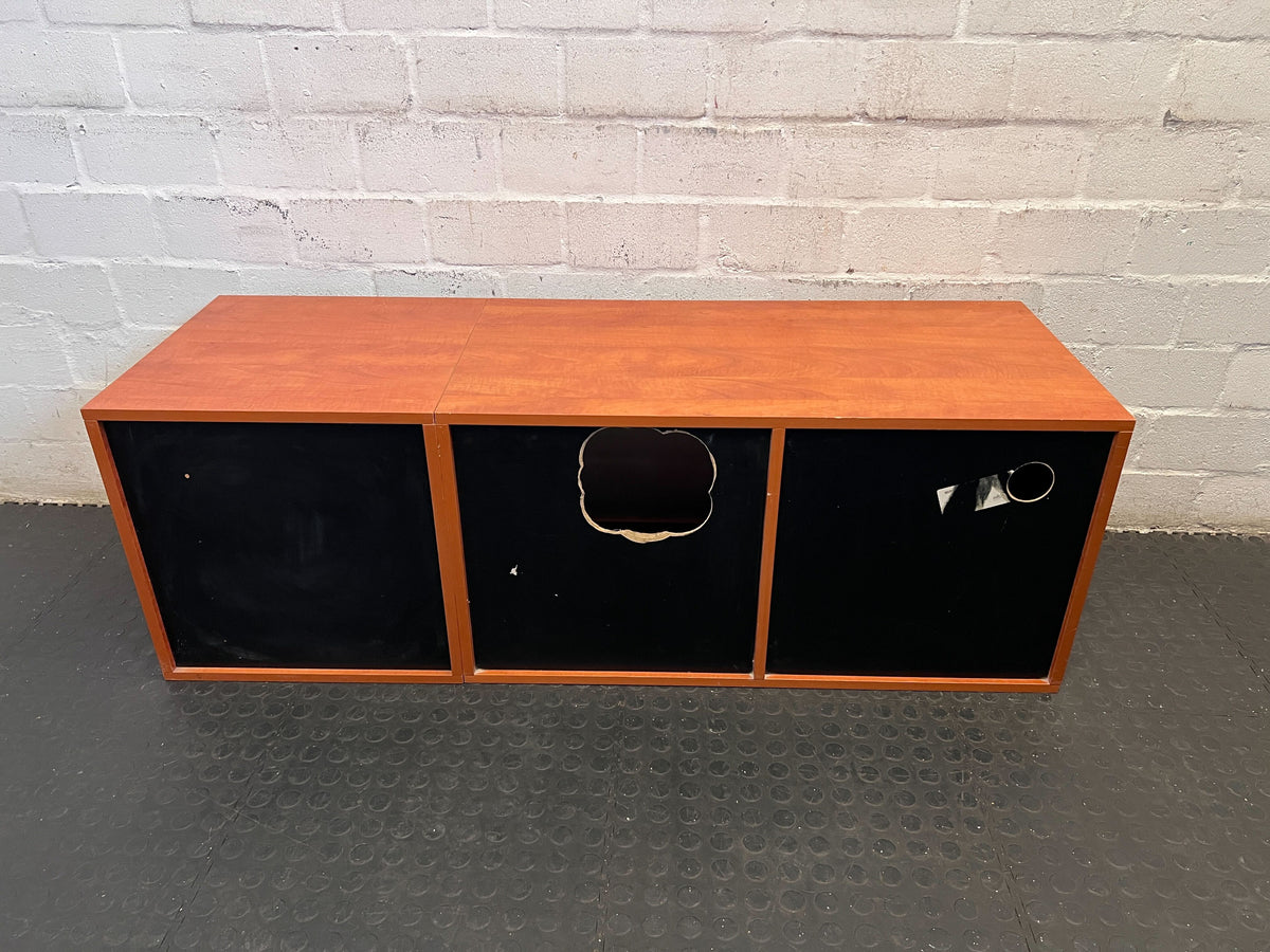 Stylish Wooden Sideboard with Glass Doors – Slight Scratches - REDUCED