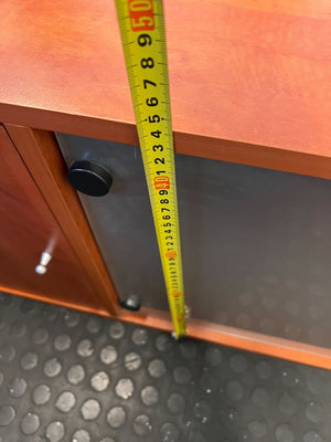 Stylish Wooden Sideboard with Glass Doors – Slight Scratches - REDUCED