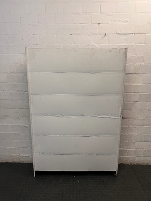 Tall Black 12-Compartment Shelving Unit — Fair Condition with Visible Surface Wear
