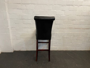 Tall Black Leather Bar stool - PRICE DROP