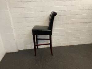 Tall Black Leather Bar stool - PRICE DROP