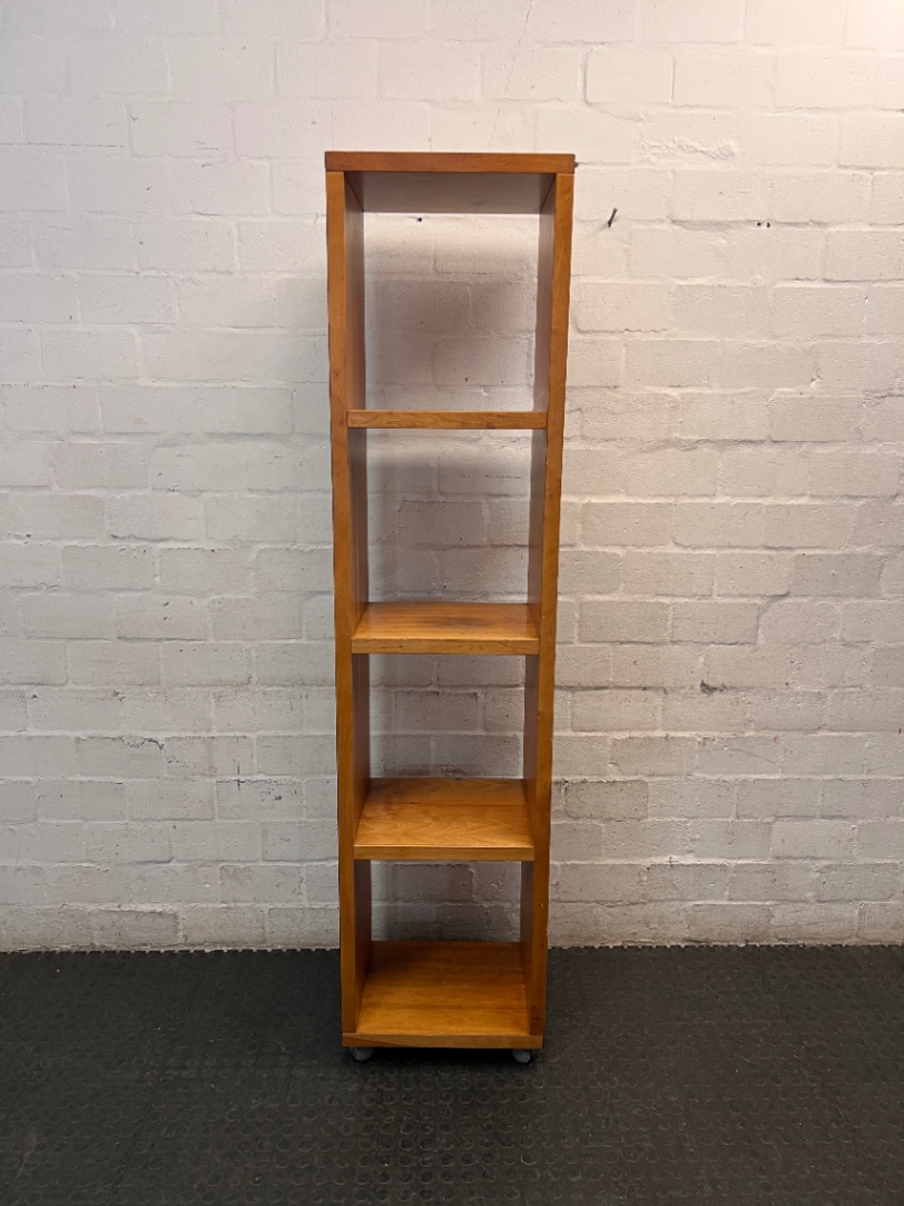 Tall Timber Open Bookshelf on Wheels