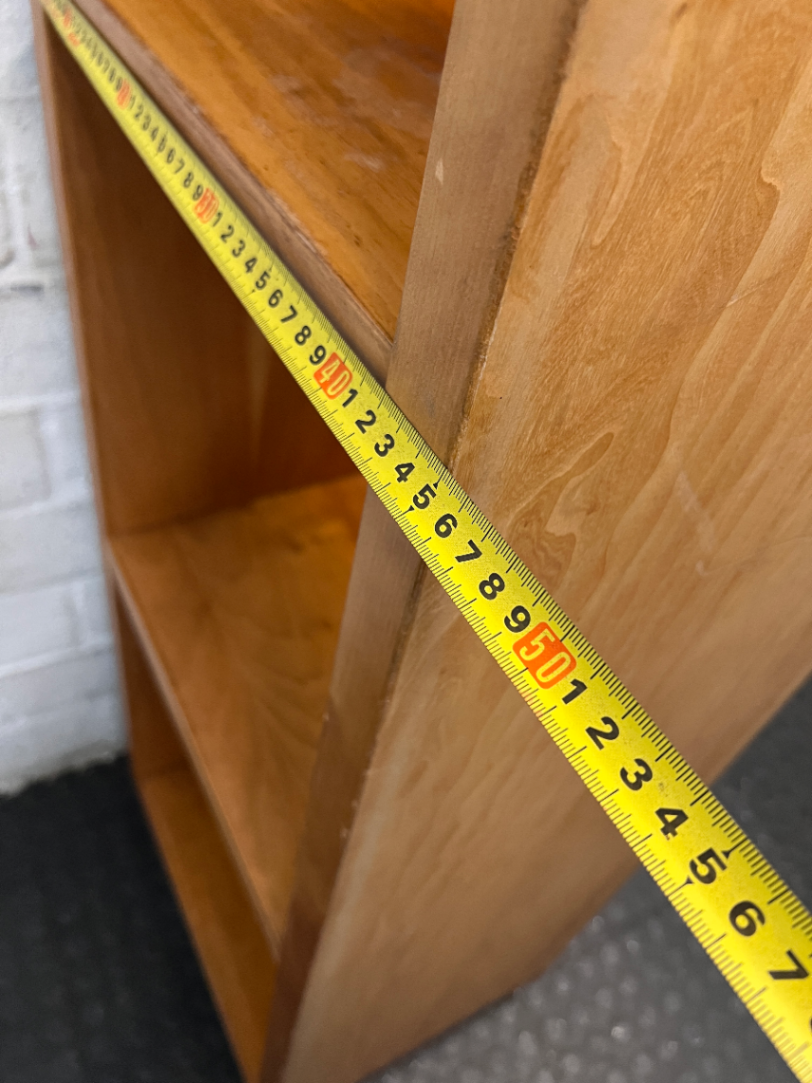 Tall Timber Open Bookshelf on Wheels