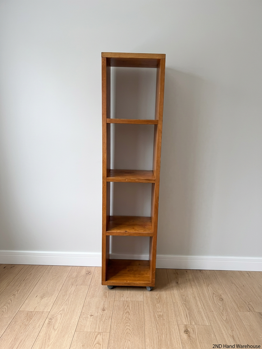 Tall Timber Open Bookshelf on Wheels