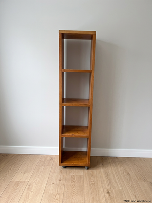 Tall Timber Open Bookshelf on Wheels