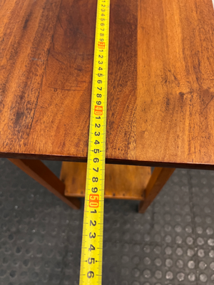 Tall Wooden Occasional Side Table with Shelf — Good Condition