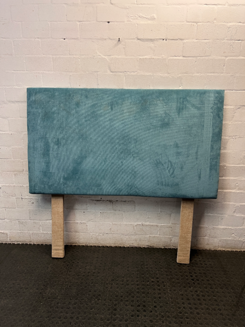 Teal Upholstered Queen Headboard — Good Used Condition