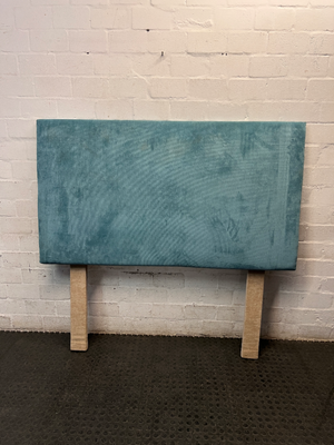Teal Upholstered Queen Headboard — Good Used Condition