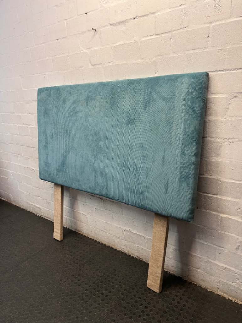 Teal Upholstered Queen Headboard — Good Used Condition