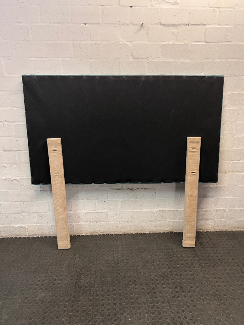 Teal Upholstered Queen Headboard — Good Used Condition
