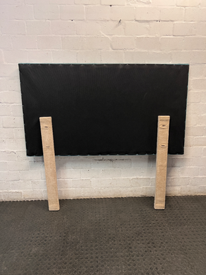 Teal Upholstered Queen Headboard — Good Used Condition