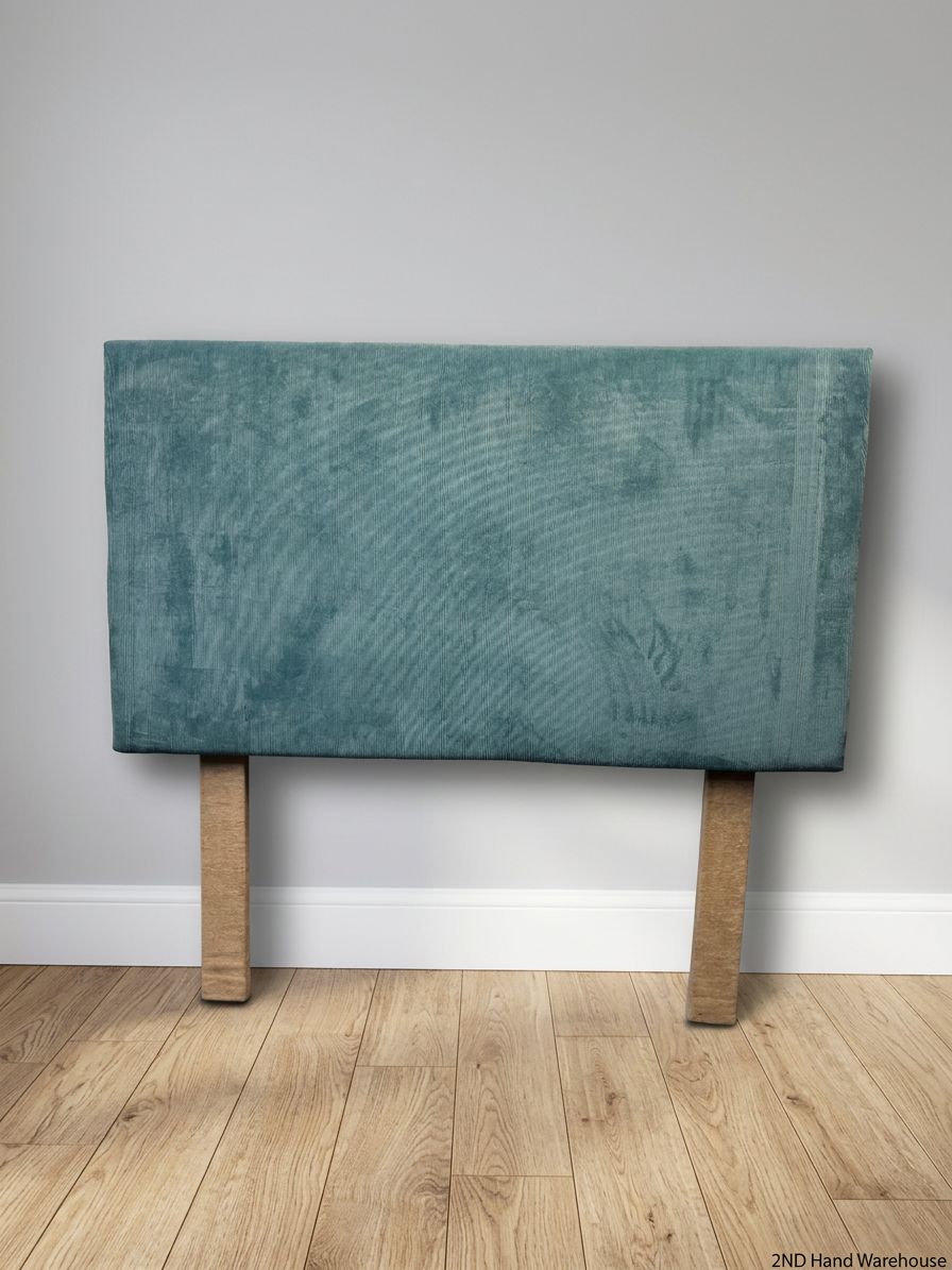 Teal Upholstered Queen Headboard — Good Used Condition