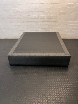Textured Grey Upholstered Bed Base — Fair Used Condition - 2ndhandwarehouse.com
