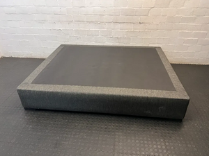 Textured Grey Upholstered Bed Base — Fair Used Condition - 2ndhandwarehouse.com