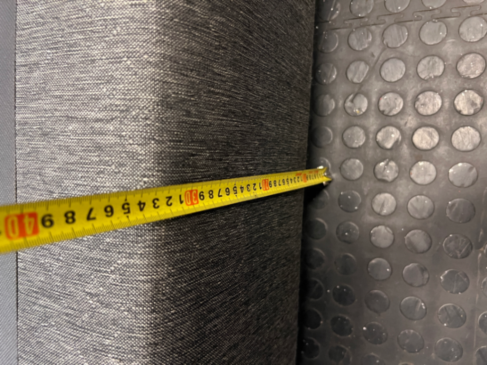 Textured Grey Upholstered Bed Base — Fair Used Condition - 2ndhandwarehouse.com