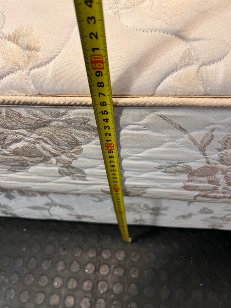 Therapedic Queen Base Set with Floral Fabric Finish — Visible Signs of Use; Fair Condition