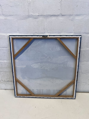 This striking wall painting Blue Fished