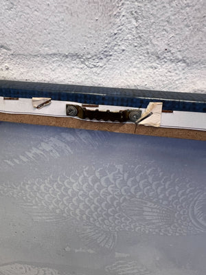 This striking wall painting Blue Fished