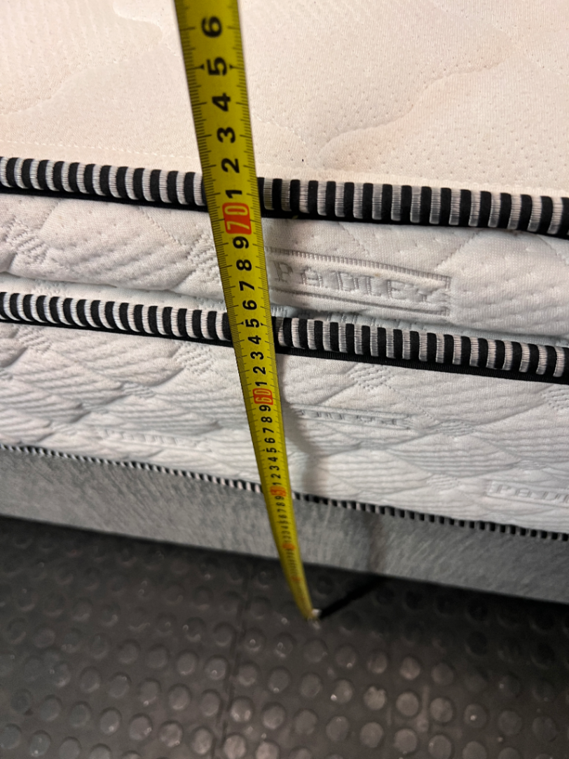 Three-Quarter Flippable Mattress and Grey Base Set — Great Condition