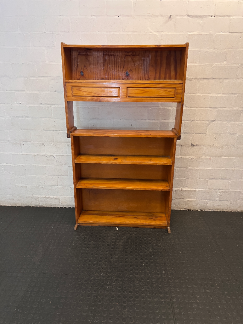 Tiered Wooden Display Cabinet with Open Shelving - 2ndhandwarehouse.com