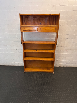Tiered Wooden Display Cabinet with Open Shelving - 2ndhandwarehouse.com