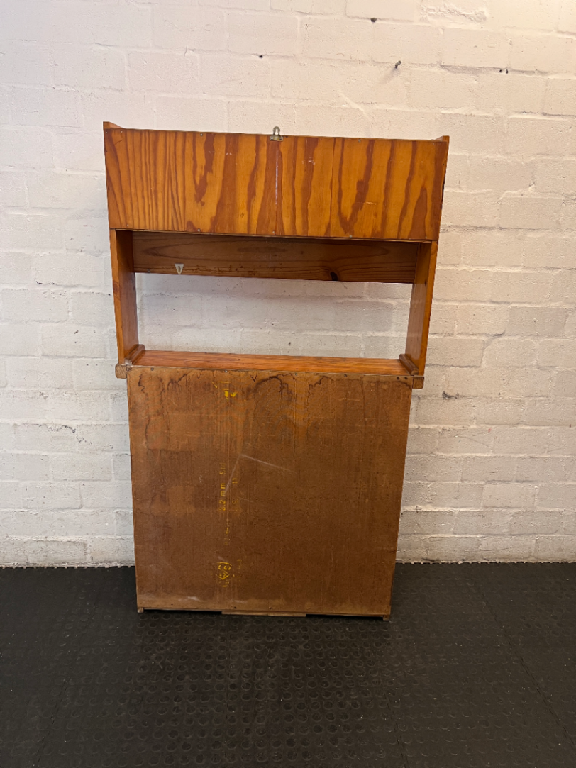 Tiered Wooden Display Cabinet with Open Shelving - 2ndhandwarehouse.com