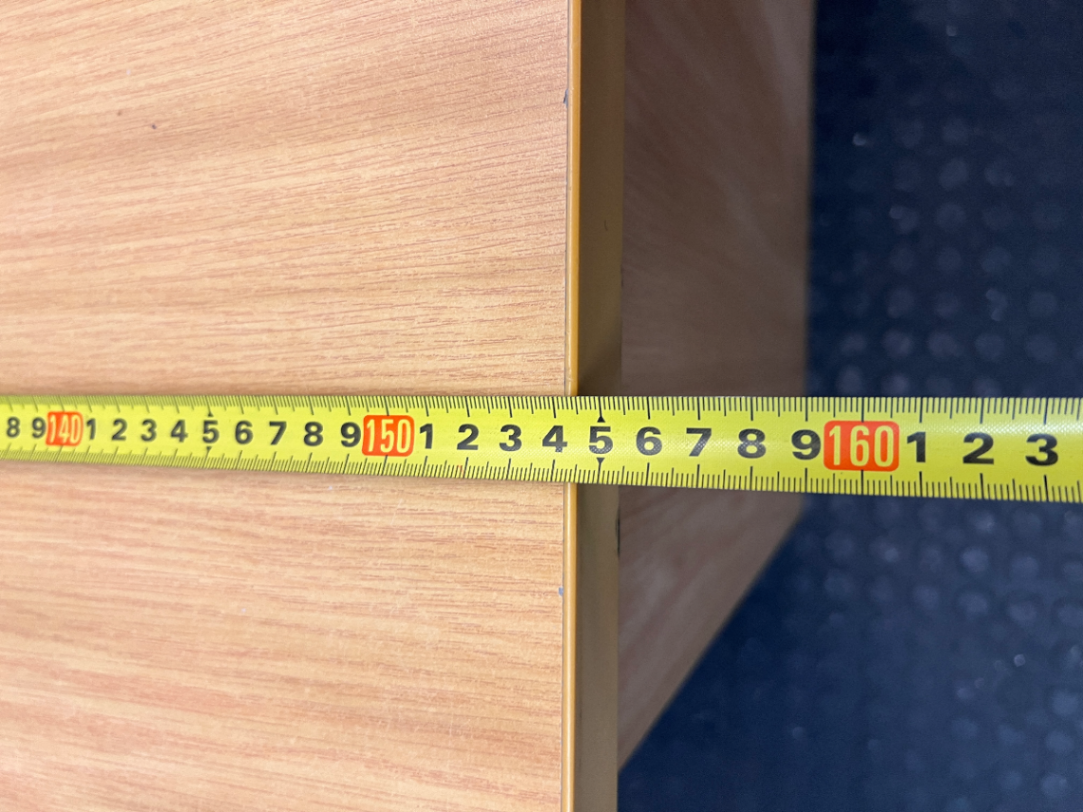 Timber-Look Office Desk with 2 Drawers - Visible Wear - 2ndhandwarehouse.com