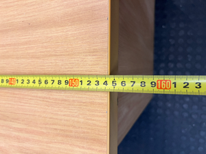 Timber-Look Office Desk with 2 Drawers - Visible Wear - 2ndhandwarehouse.com