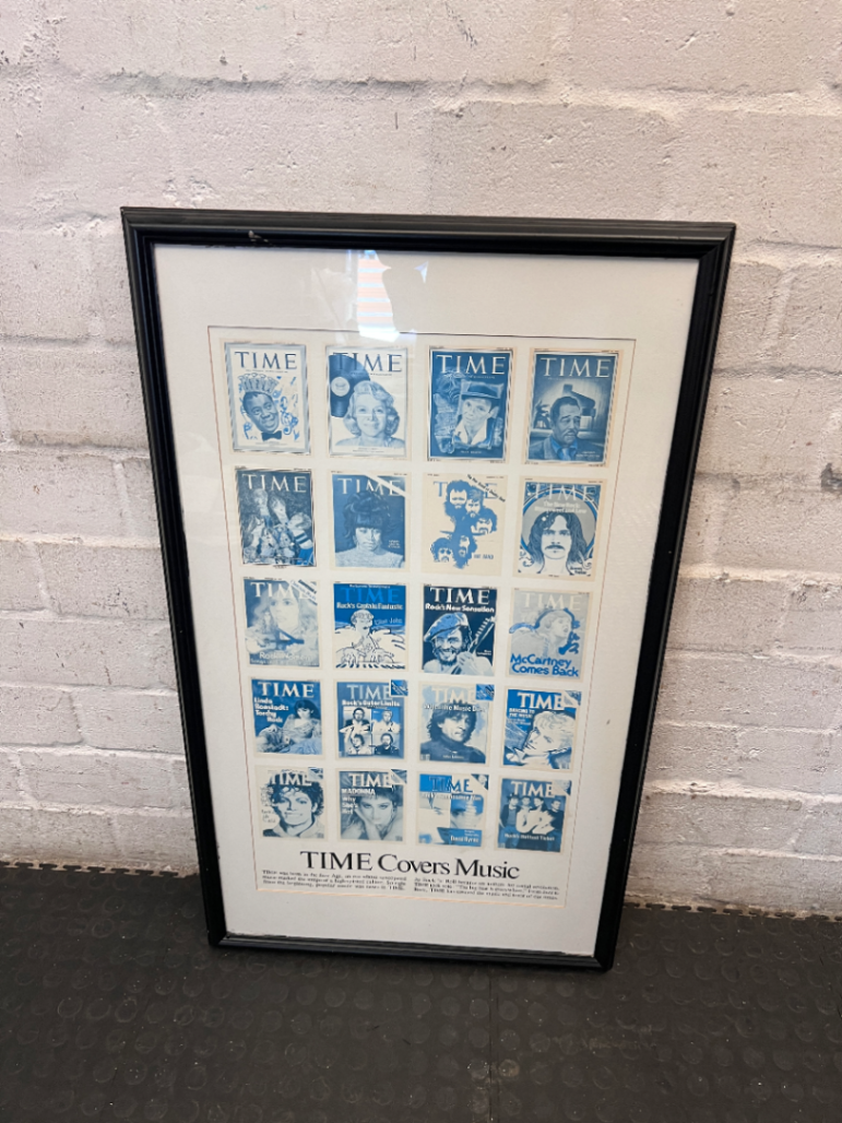 Time Covers Music Framed Artwork - Black Frame - 2ndhandwarehouse.com