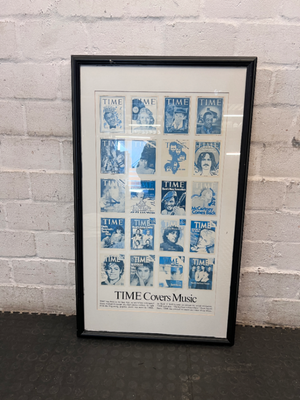 Time Covers Music Framed Artwork - Black Frame - 2ndhandwarehouse.com
